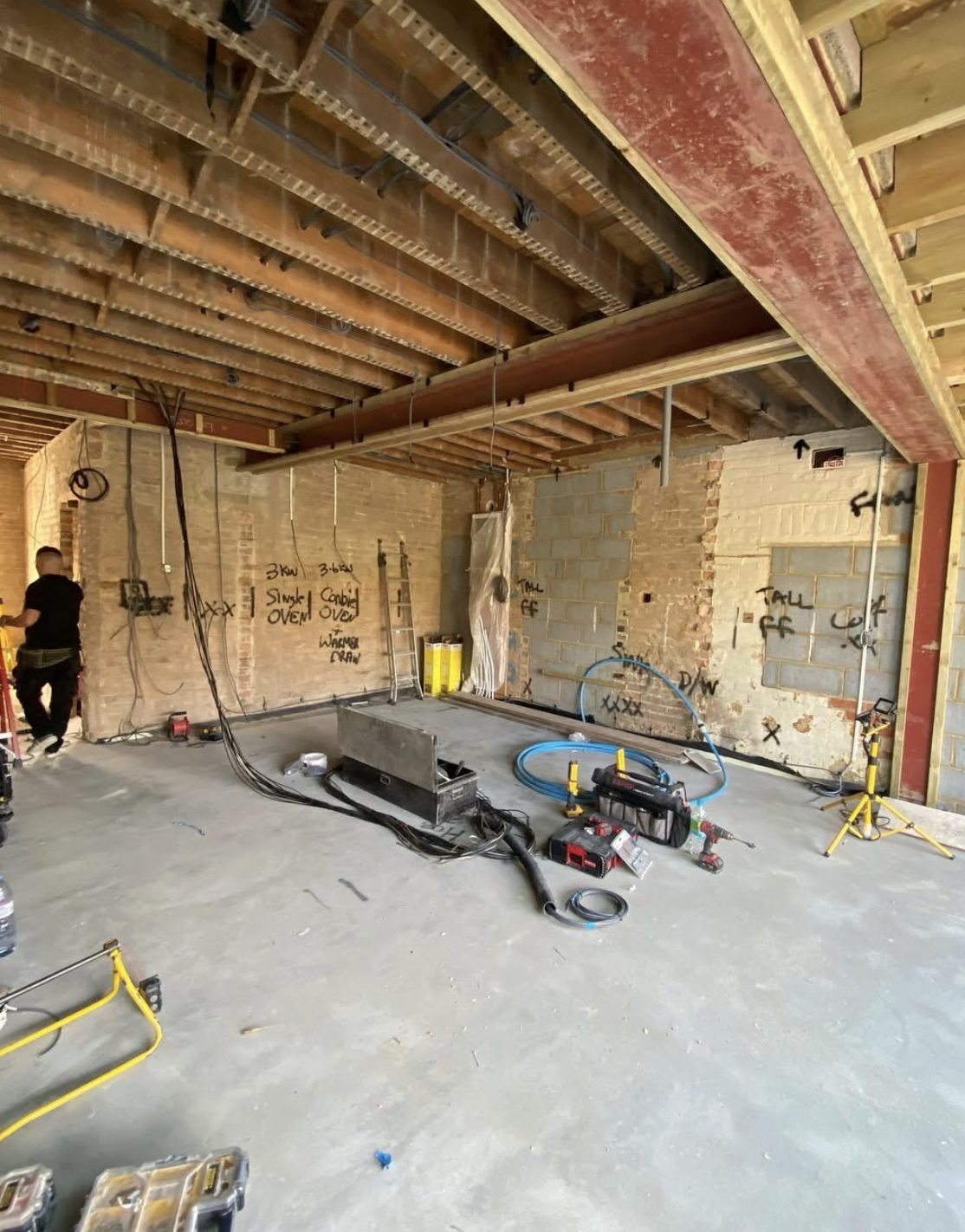 First fix wiring on renovation