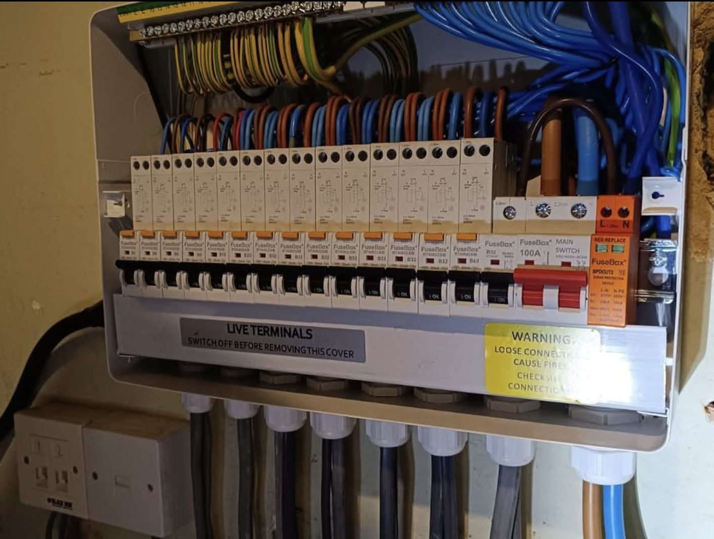 Consumer unit upgrade with RCD and surge protection